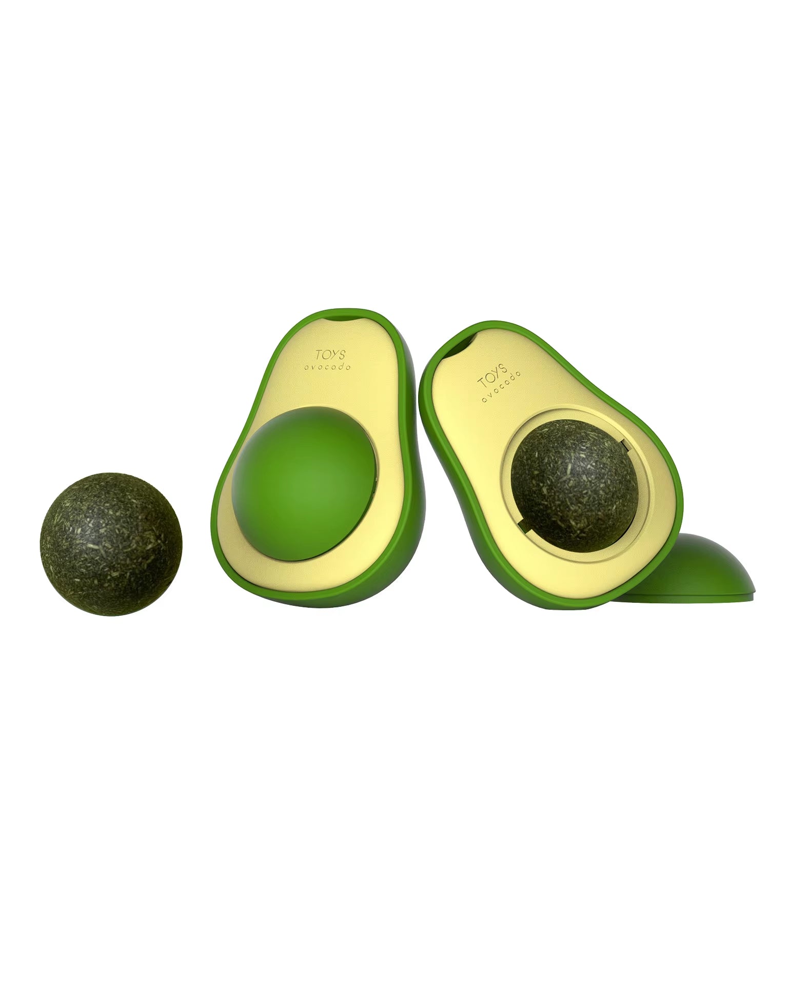 Avocado Catnip Ball Wood Celestial Gall Fruit Licking Happy Teeth Molaring Cleaning Funny Cat Baseball